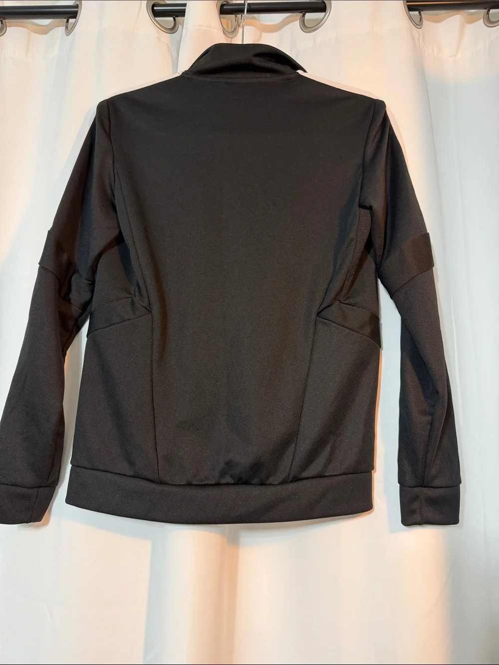 adidas Black Performance ClimaliteTrack Jacket with White Stripes *Flaw SZ S B8